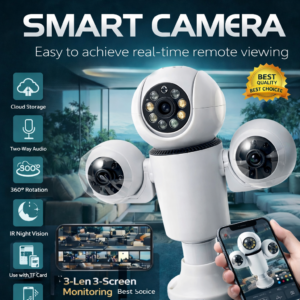 Bulb 1080P Triple Lens Wifi Camera